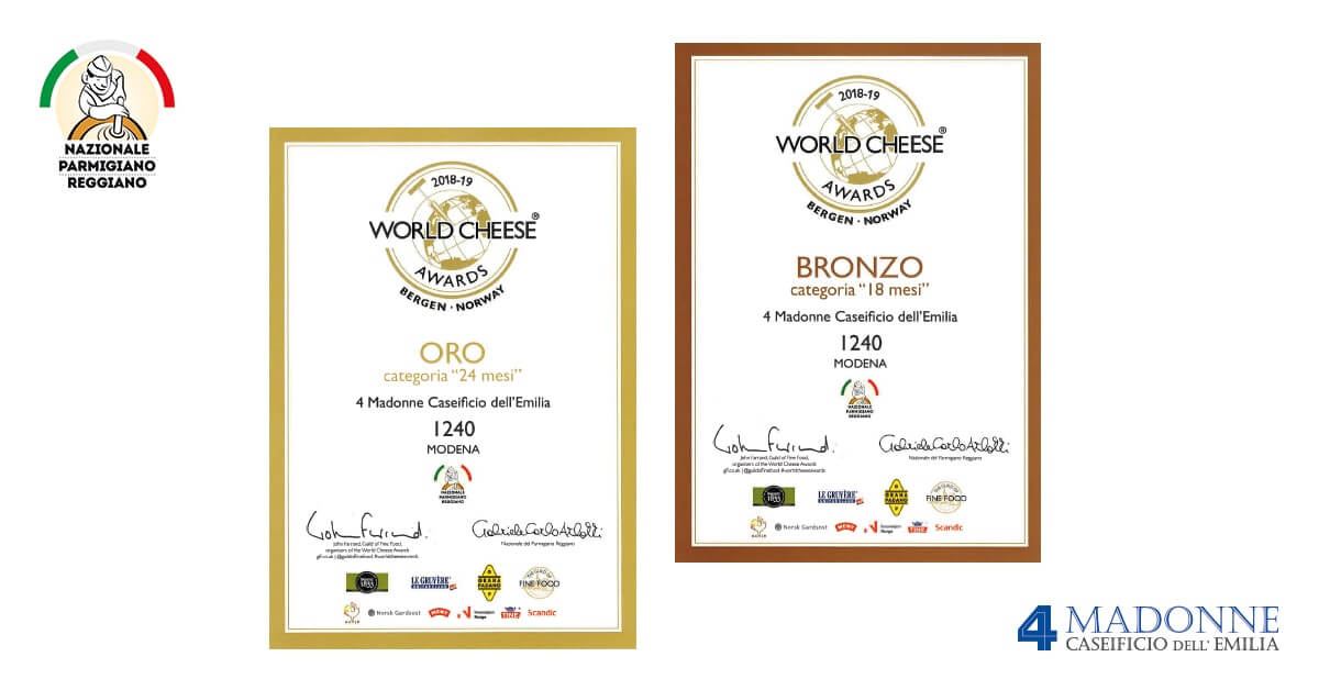 premi del Caseificio 4 Madonne al World Cheese Awards