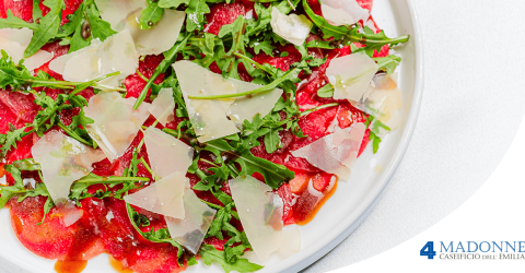 Come condire il carpaccio con Parmigiano Reggiano DOP